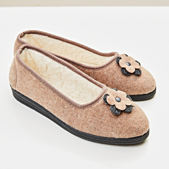 Ballerines chaudes, camel