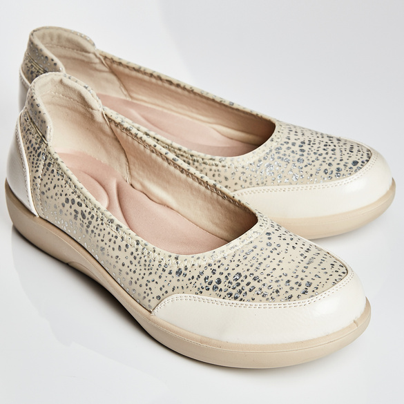 Ballerines Tape à L'oeil Taupe Suédine - Décor étoile Pailletée, Taille 36, Neuves Jamais Portées