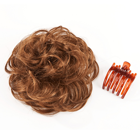 Bandeau de cheveux avec clip, châtain