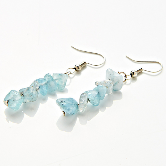 Boucles d'oreilles aigue-marine