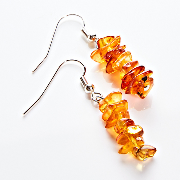 Boucles d'oreilles en ambre