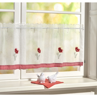 Rideaux Brise-bise Rideau Voilage Dentelle 60x90cm - Brise Vue Cuisine Petite Fenêtre | Déco Salon Chambre Enfant Voilage Salon Chambre