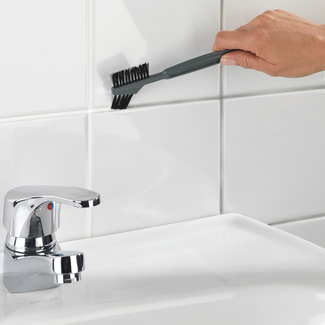 Brosse de nettoyage - Brosse à épurer de carrelage avec tête de nettoyage  triangulaire, brosse de nettoyage anti-rayures pour salle de bain, cuisine,  toilettes