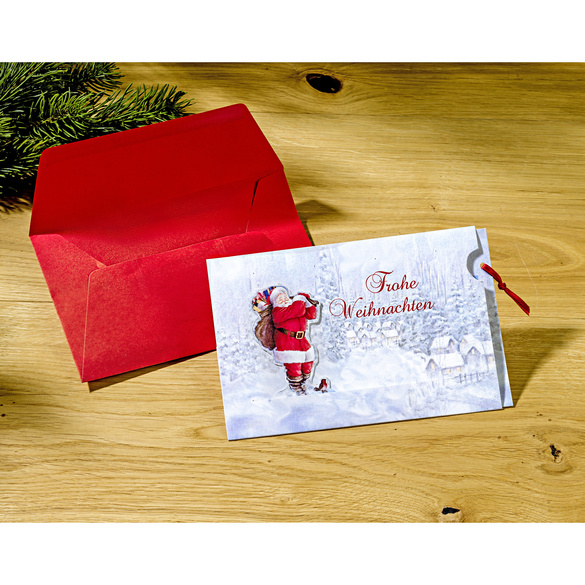 Porte-cartes Cadeau De Noël - Lot De 5, Avec 10 Emplacements Pour Billets, Multicolore