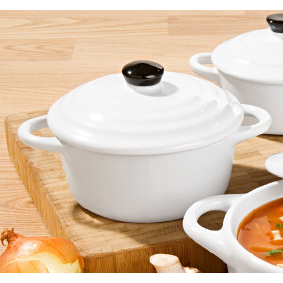 Casserole céramique blanc moyenne