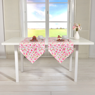 Chemin De Table Fleuri 100x150 Cm - Nappe Printemps Été Déco Maison