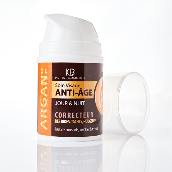 Crème Anti-âge à L'huile D'argan - Soin Hydratant Visage - Neuf Sous Emballage - Fabriqué En France
