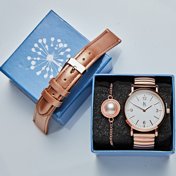 Ensemble de bijoux, coloris or rosé Amélie di Santi