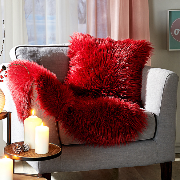Housse de coussin, bordeaux