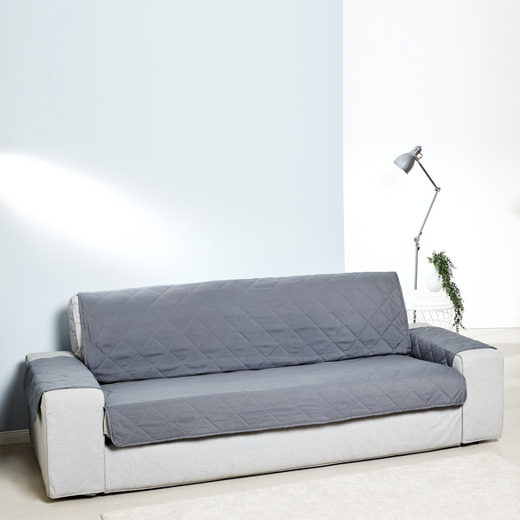Jeté De Canapé Réversible 180x340 Cm - Tissu Chenille Avec Pompons, Pour Canapé 3/4 Places - Lavable En Machine