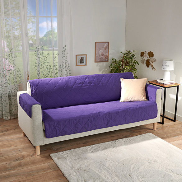 Jeté De Canapé Géant Réversible Avec Pompons - Taille 180x340cm, Tissu Chenille, Pour Canapé 3/4 Places - 14