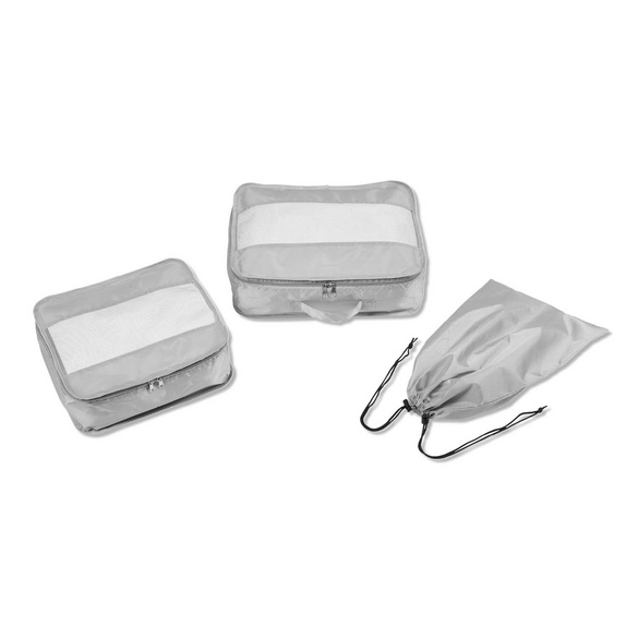 Kit organiseur pour valise 3 pièces avec sacs à vêtements et pochette à chaussures