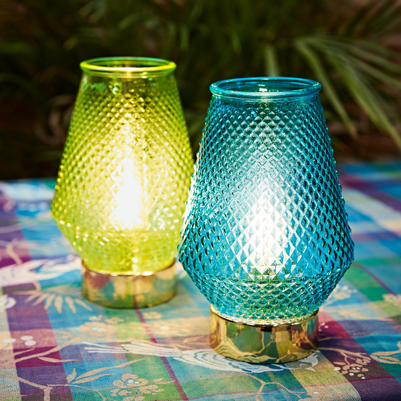 Lampe en verre, vert