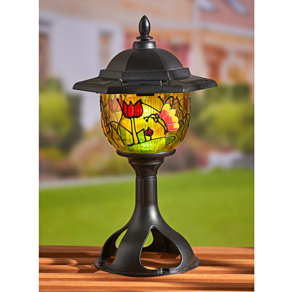 Lampe solaire à poser style Tiffany