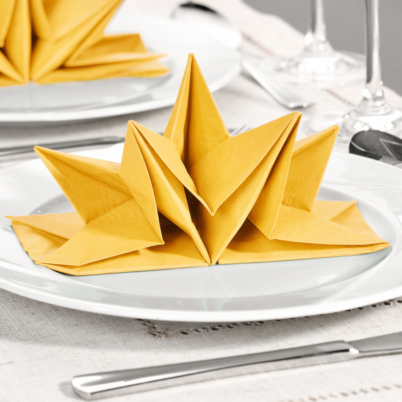 Lot de 12 Serviettes, jaune, Référence 4202600