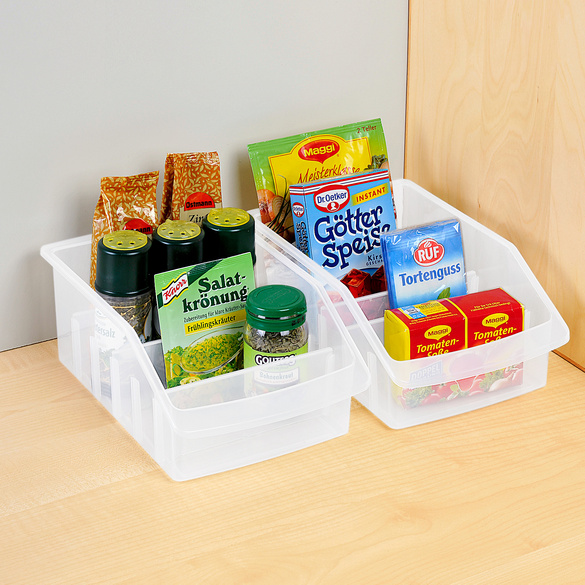 Lot de 2 boîtes de rangement avec séparations