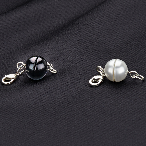 Lot de 2 fermoirs à bijoux Perle fantaisie