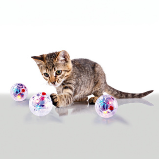 Lot de 3 balles lumineuses pour chat Lot de 3 balles lumineuses pour chat