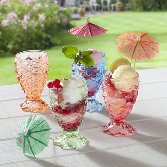 Ensemble De 2 Verres à Boisson Transparents Design Fraise, Verres à Pied Gobelet Sans Pied Jus De Vin Verre à Lait, Rétro Vintage Fabriqué En Lituanie Imprimé Baies - France