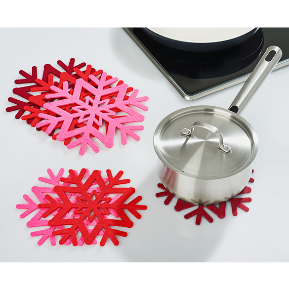 Lot de 6 dessous-de-plat Flocon de neige