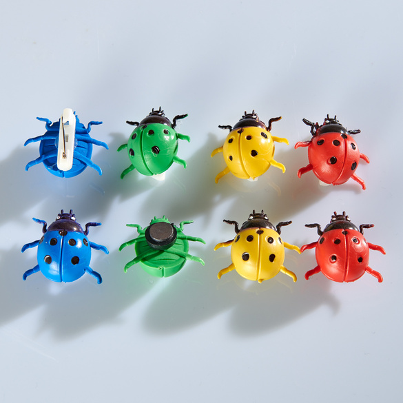 12 Jolis Coeurs En Bois Peint Avec Coccinelle - Déco Créative Facile à Coller
