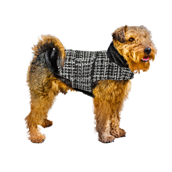 Manteau à carreaux pour chien, L