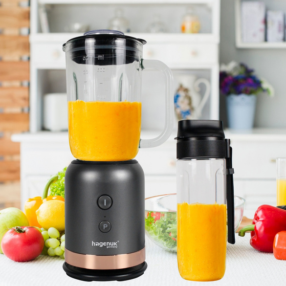 Draagbare USB-C Mini Blender - 475Ml BPA-Vrij Tritan- Krachtige 4 Messen Mixer Zwart Lichtgewicht Oplaadbaar Nbp003b