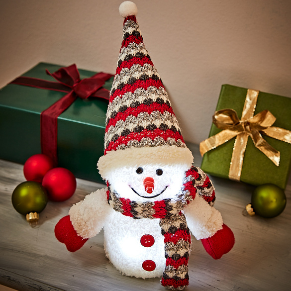 2 Bonhommes De Neige LED Avec Minuterie - Décoration Lumineuse De Noël En Céramique - 6