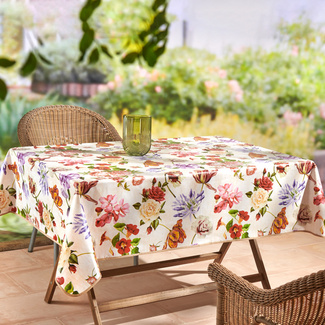 Protège table fleurs florale - nappe toile cirée épaisse mousse pvc