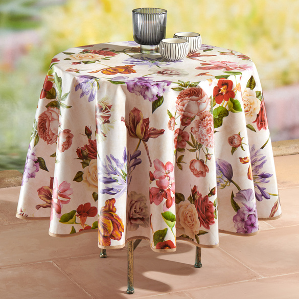 Nappe En Toile Cir E Fleurs Cm Vitrine Magique