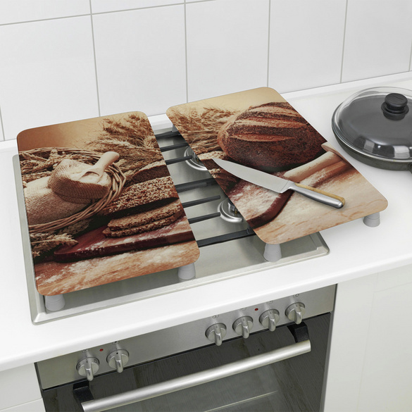 Plaques de recouvrement pour cuisinière « Design Pain » – lot de 2 Basilico