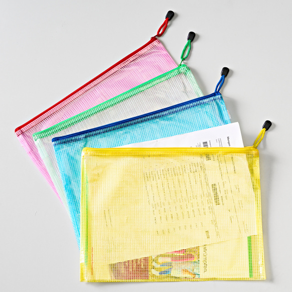 Porte-documents avec fermeture zippée