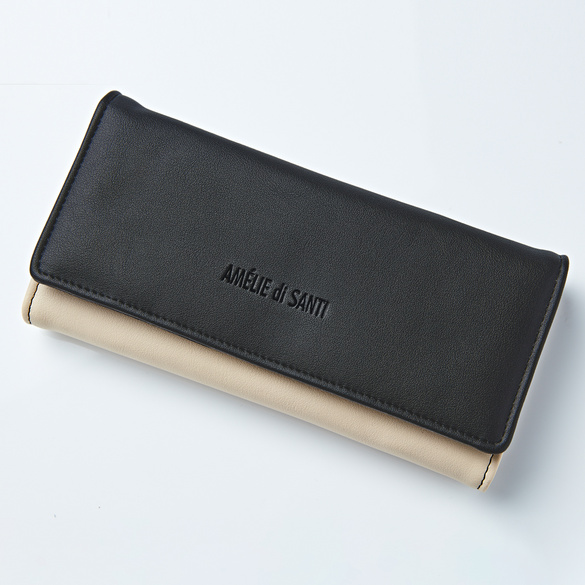 Porte-monnaie Amélie di Santi, noir/beige