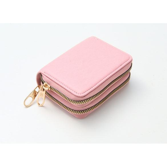 Porte-monnaie Double Clipsé Satin Noir Vintage Années 70 - Parfait état