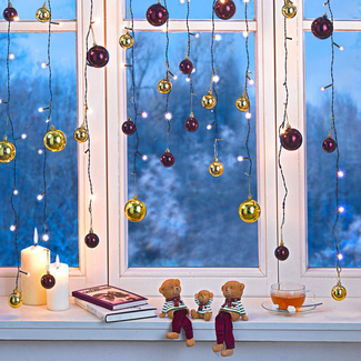 Noël Led Rideau Flocon de neige Lumières Fenêtre Ficelle Fée Imperméable à  l'eau Décor Noël Eu Plug