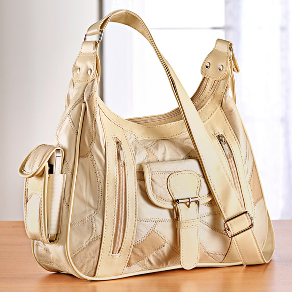 Sac-cuir patchwork-modèle unique « LALIE 2 » – La Malle à Malice
