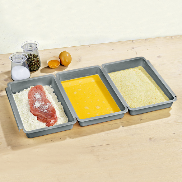 Set à paner gris, 3 pièces