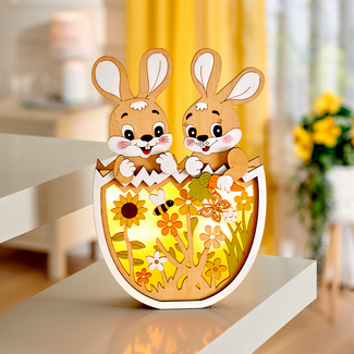 Stickers vitrines décoration oreilles de lapin de pâques