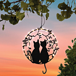 Chat Couché En Boule - Sculpture Bois Exotique - Objet Déco Vintage