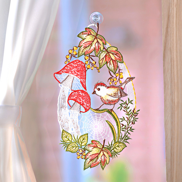 Suspension textile Champignon + Oisillons