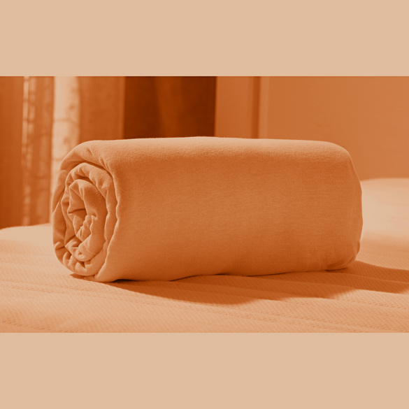 Drap-housse, terracotta 160 x 200 cm