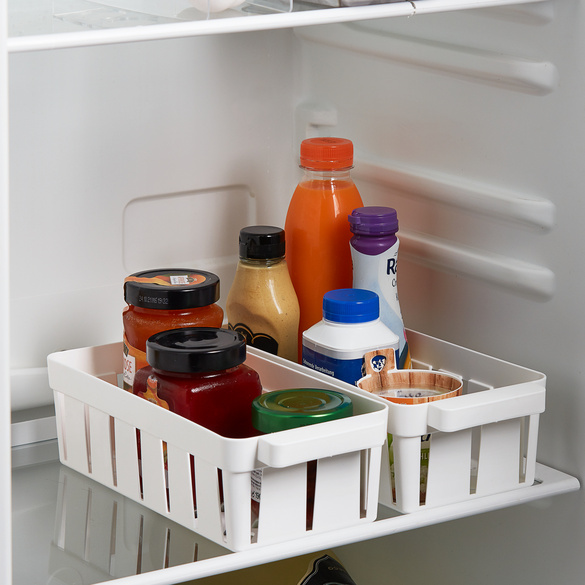 Lot de 2 paniers réfrigérateur, blanc