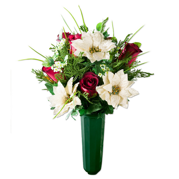 Bouquet poinsettias/roses