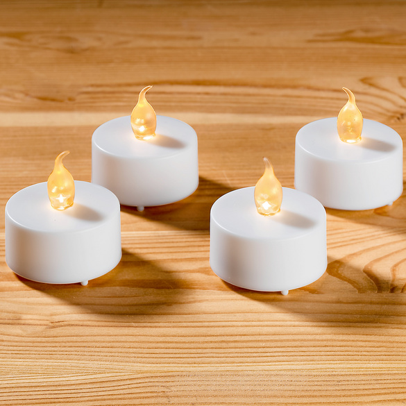 Lot de 4 bougies chauffe-plats à piles