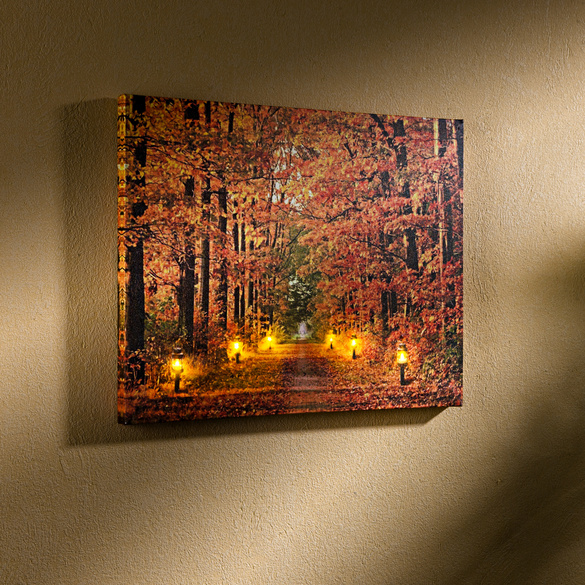Tableau LED Forêt d’automne