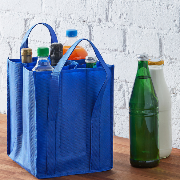 Sac porte-bouteilles, bleu