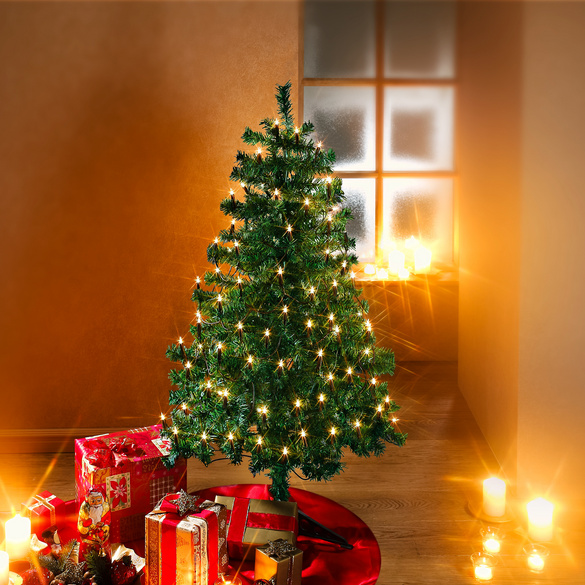 Sapin avec guirlande 80 lampes