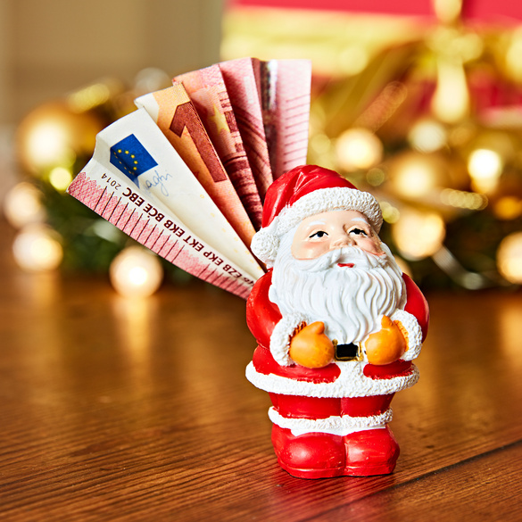 Idée cadeau d'argent Figurine de déco Père Noël