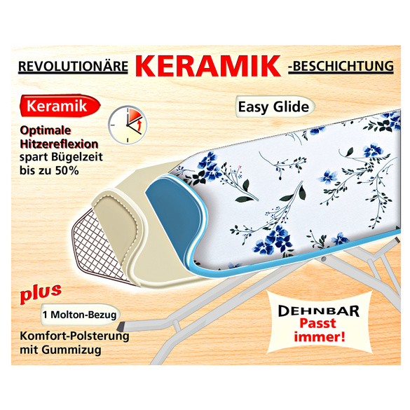 Housse de table à repasser universelle Fleurs bleues Wenko