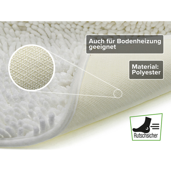 Tapis ultra-doux, crème